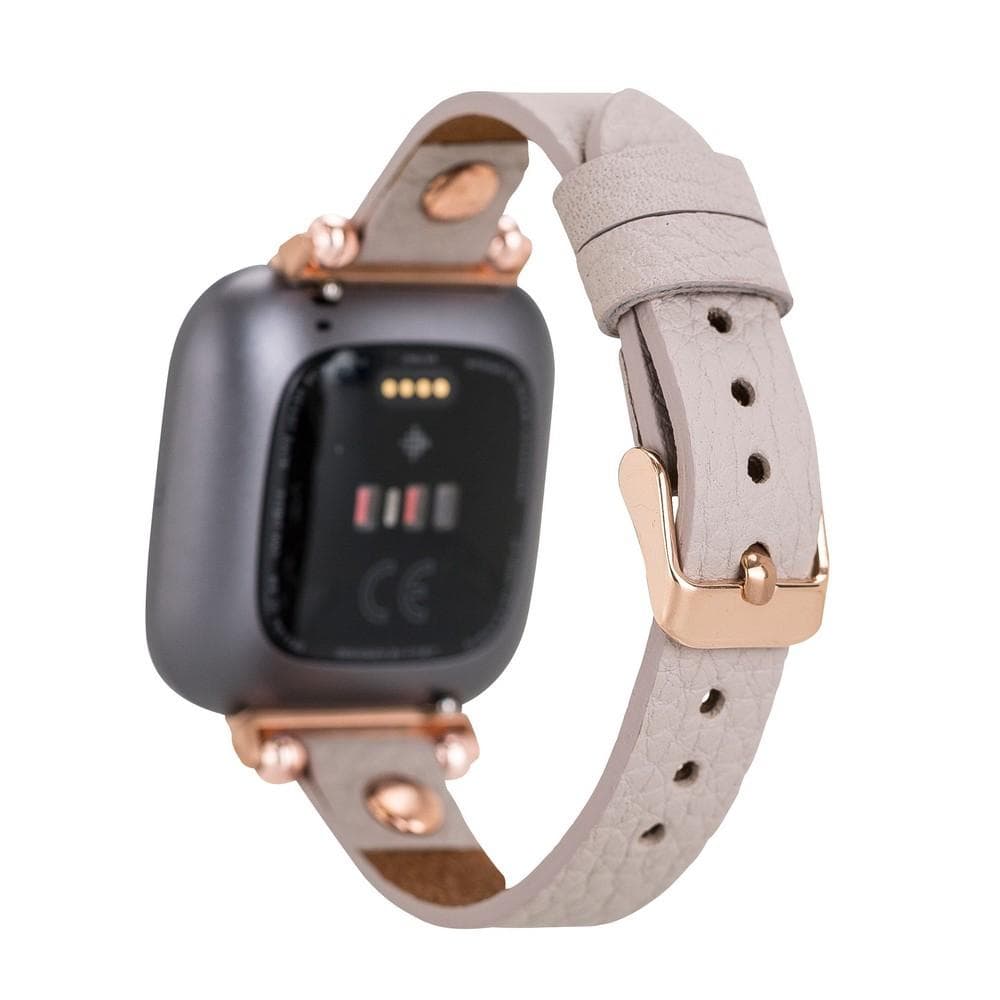 Ferro Leather Apple Watch Band with Rose Gold Trok