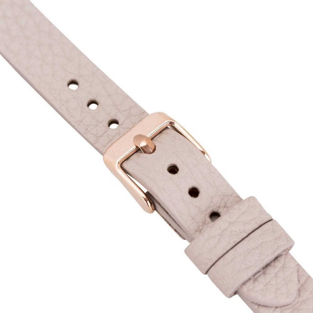 Ferro Leather Apple Watch Band with Rose Gold Trok