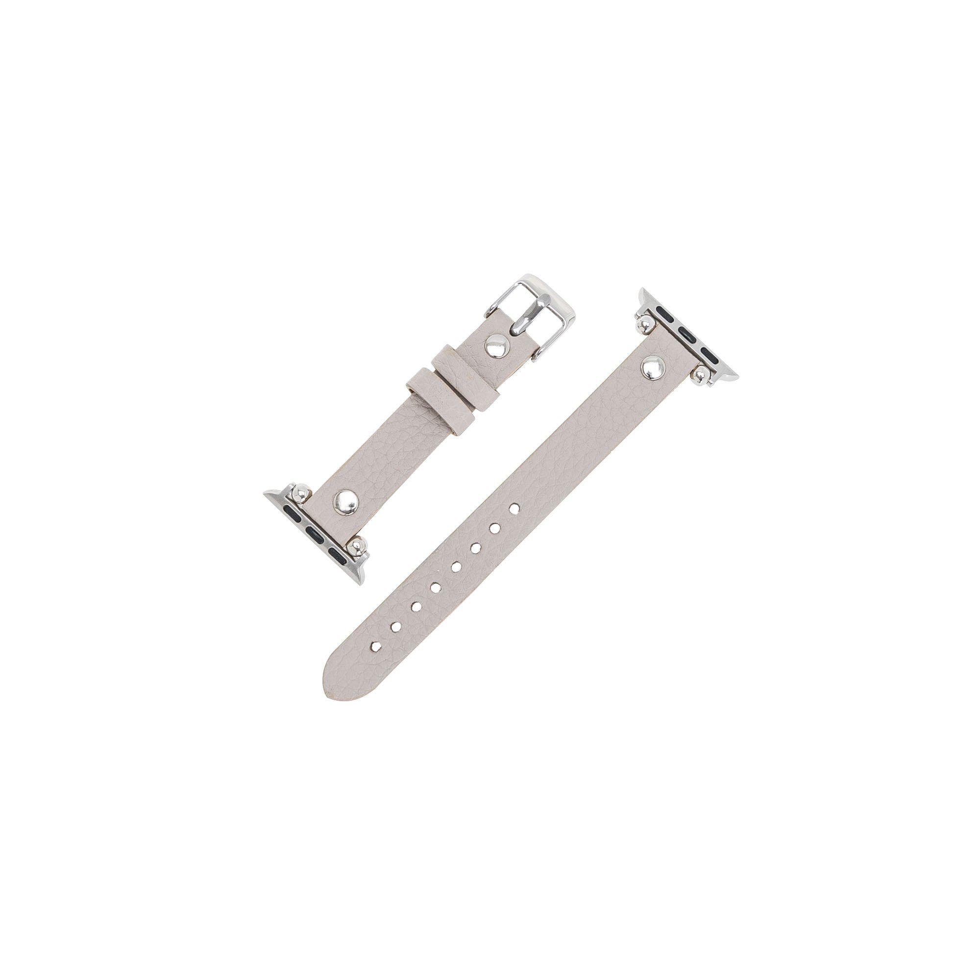 Ferro Apple Watch Leather Band with Silver Trok