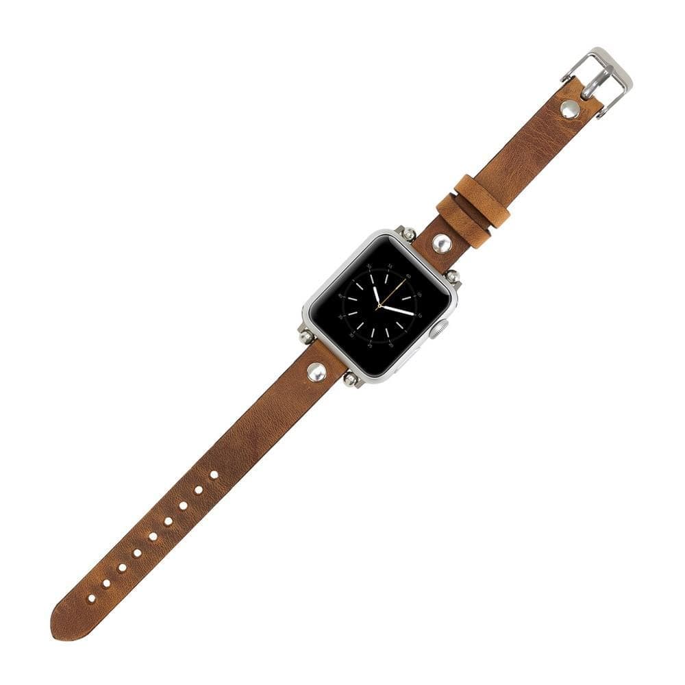 Ferro Apple Watch Leather Band with Silver Trok