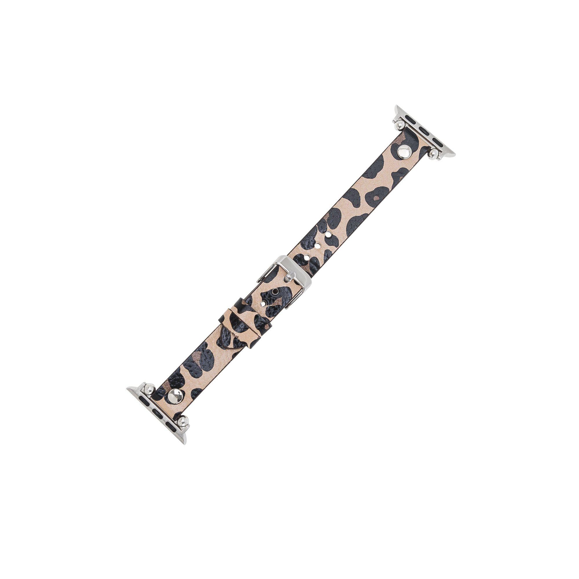 Ferro Leather Apple Watch Band with Silver Trok
