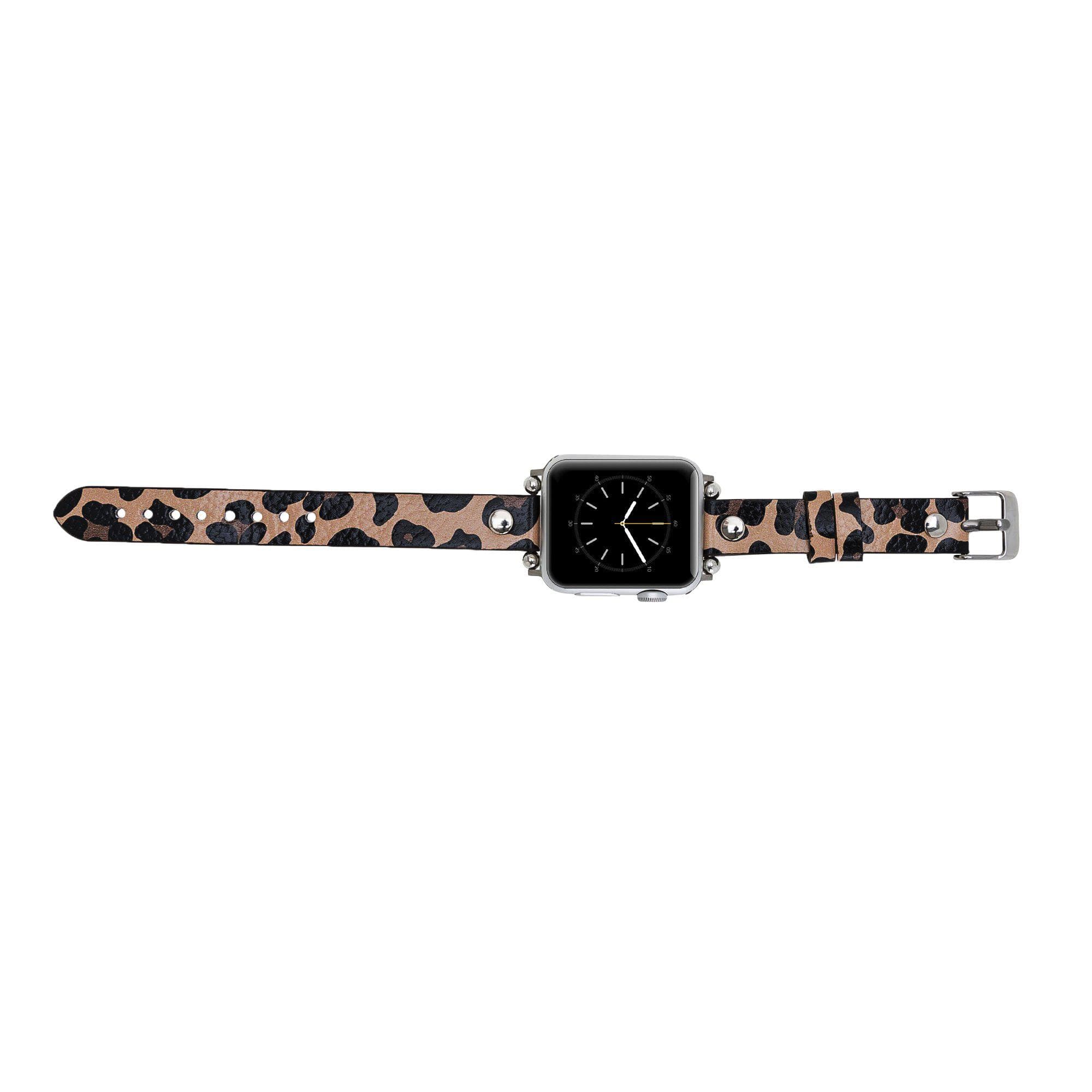 Ferro Leather Apple Watch Band with Silver Trok