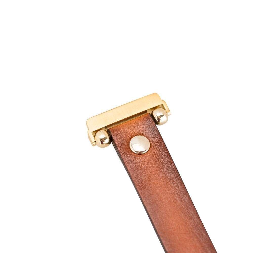 Ferro Leather Fitbit Watch Band with Gold Trok