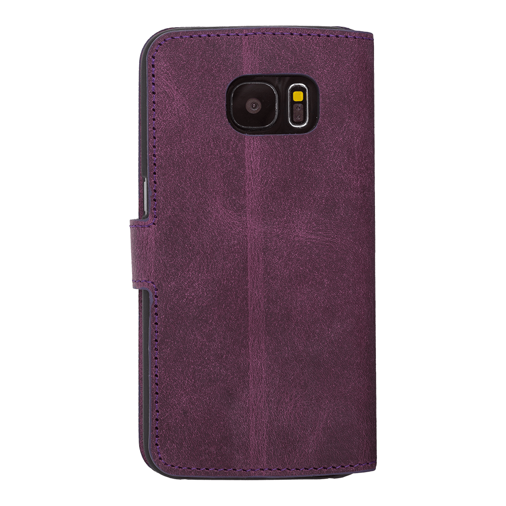 Wallet Case Samsung Galaxy S7 Leather Folio Case with Wrist Strap