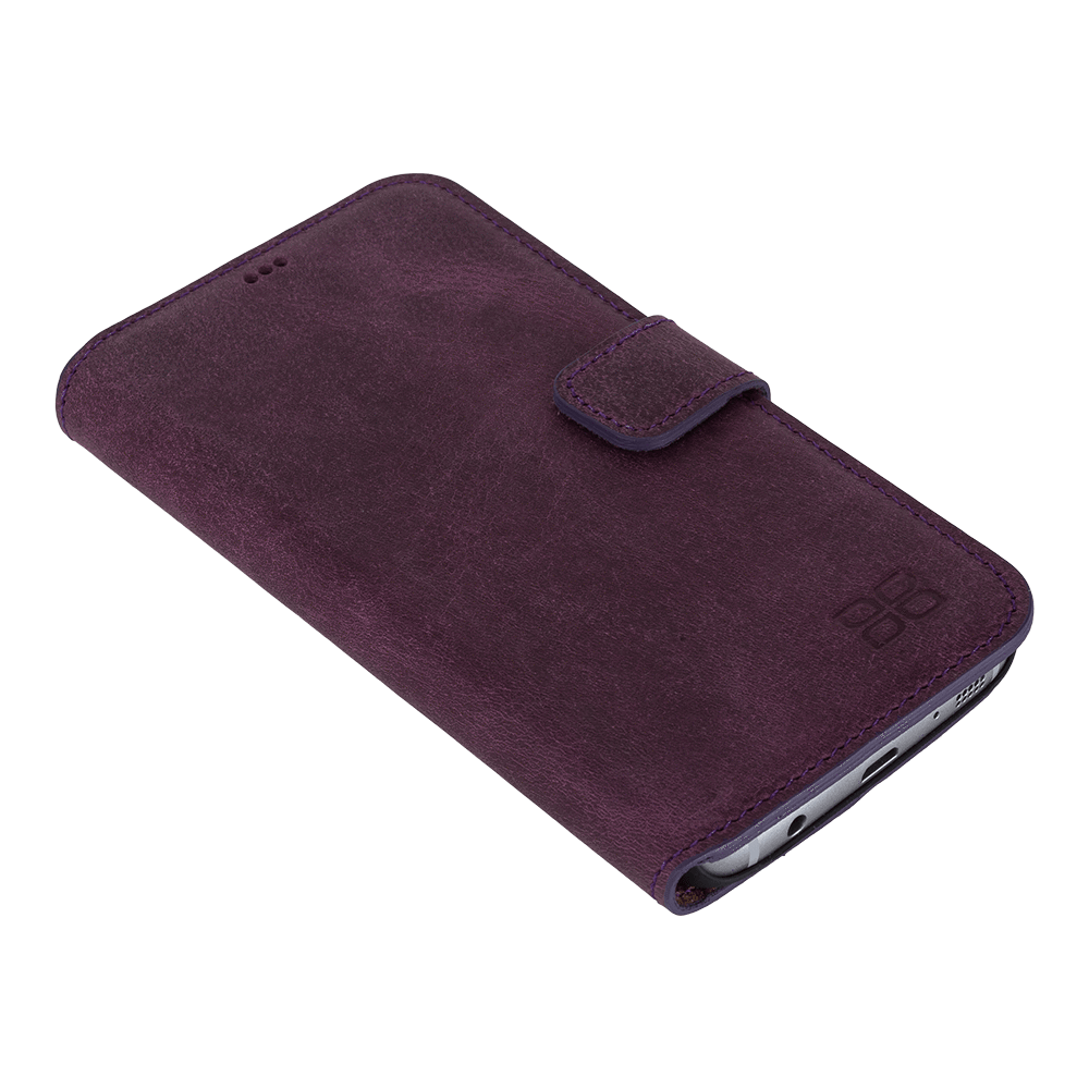 Wallet Case Samsung Galaxy S7 Leather Folio Case with Wrist Strap