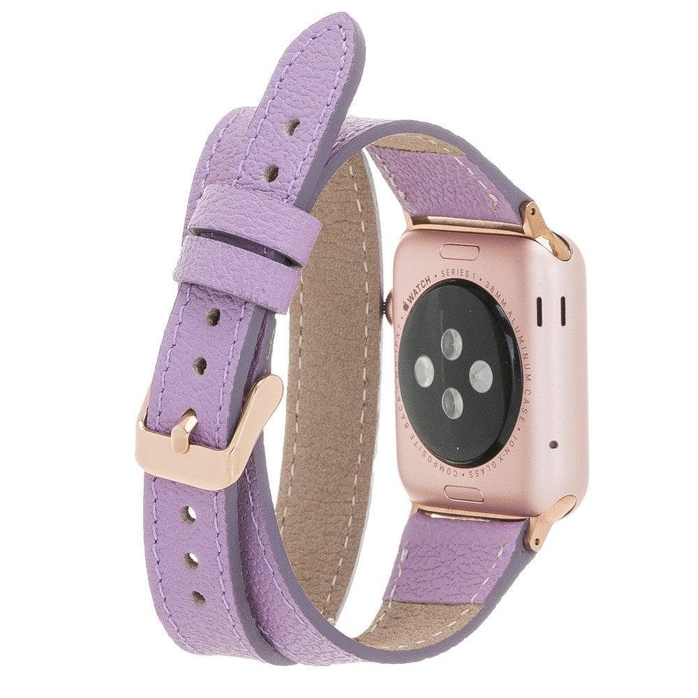 Slim Double Apple Watch Leather Band