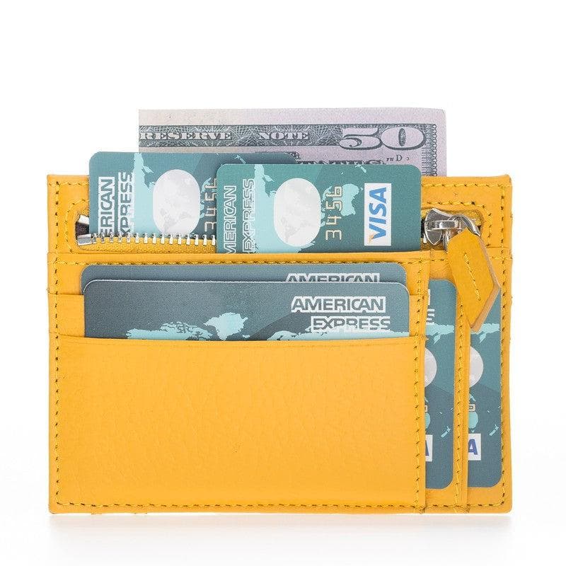 Zip Card Leather Holder