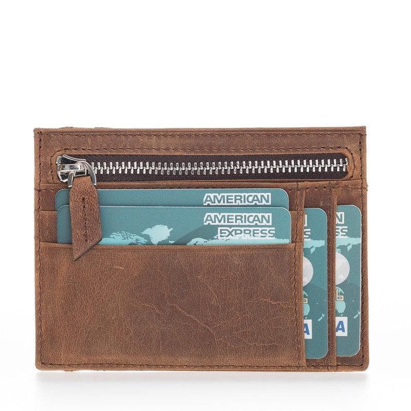 Zip Card Leather Holder