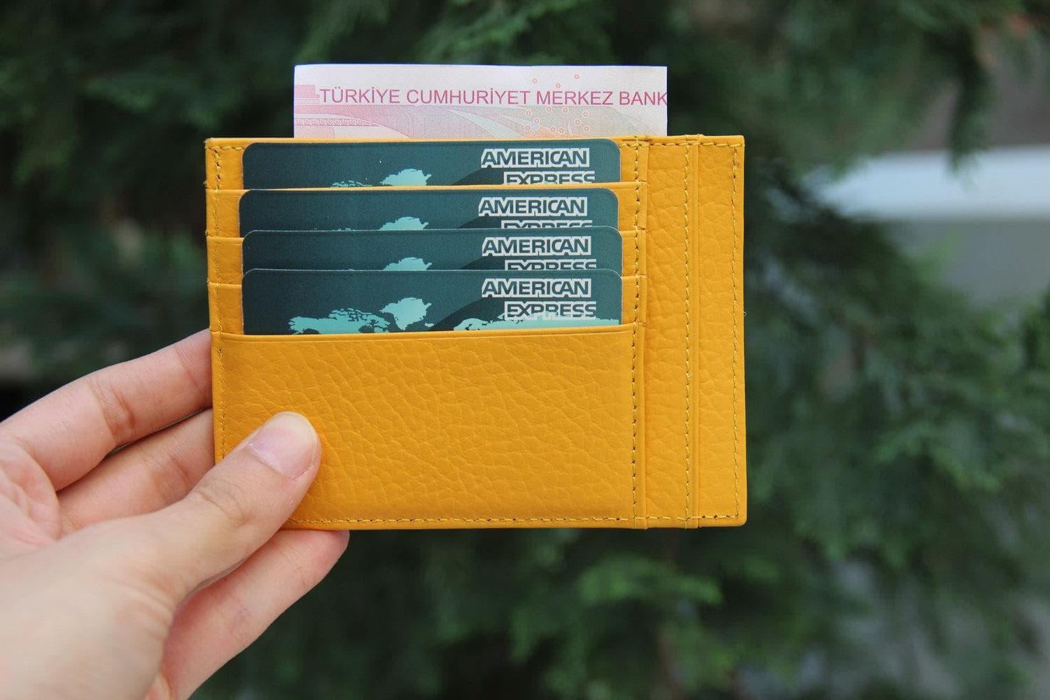Zip Card Leather Holder