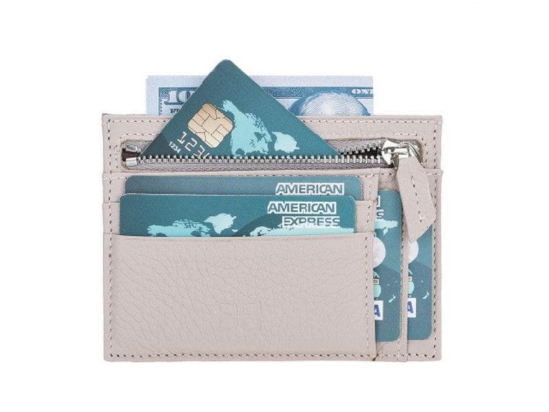Zip Card Leather Holder