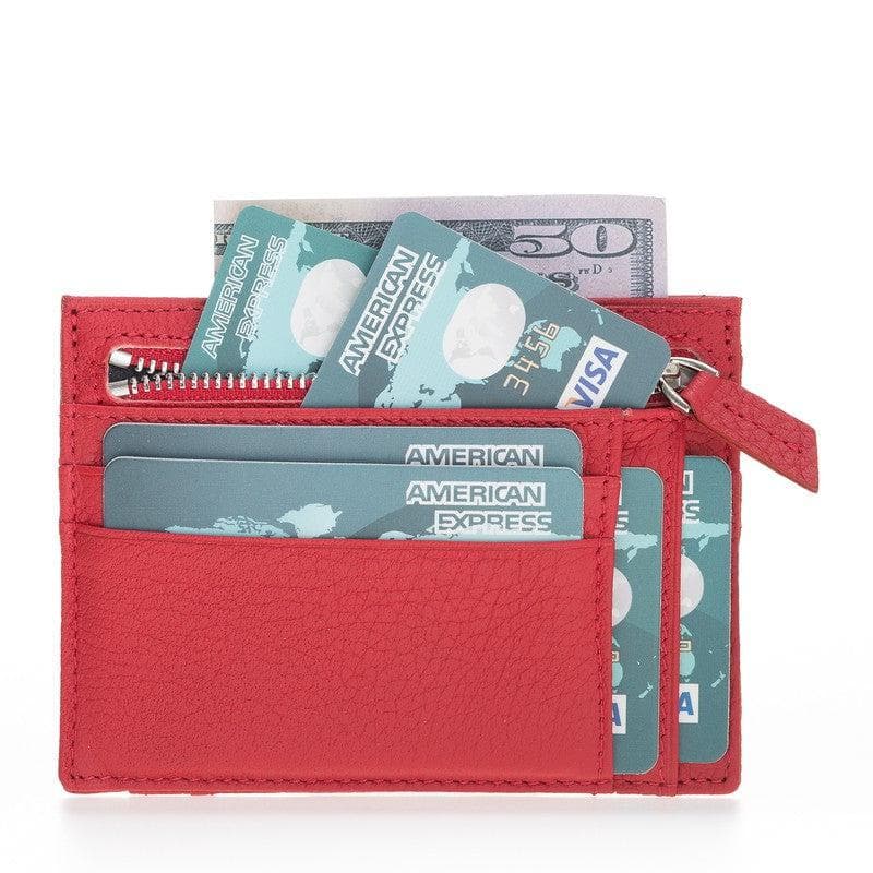 Zip Card Leather Holder