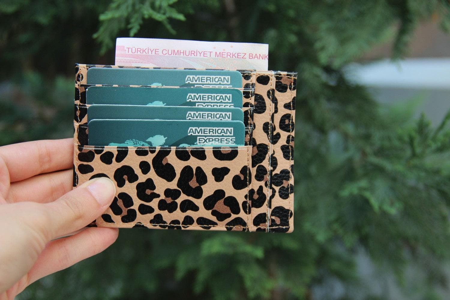 Zip Card Leather Holder