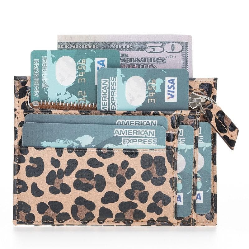Zip Card Leather Holder