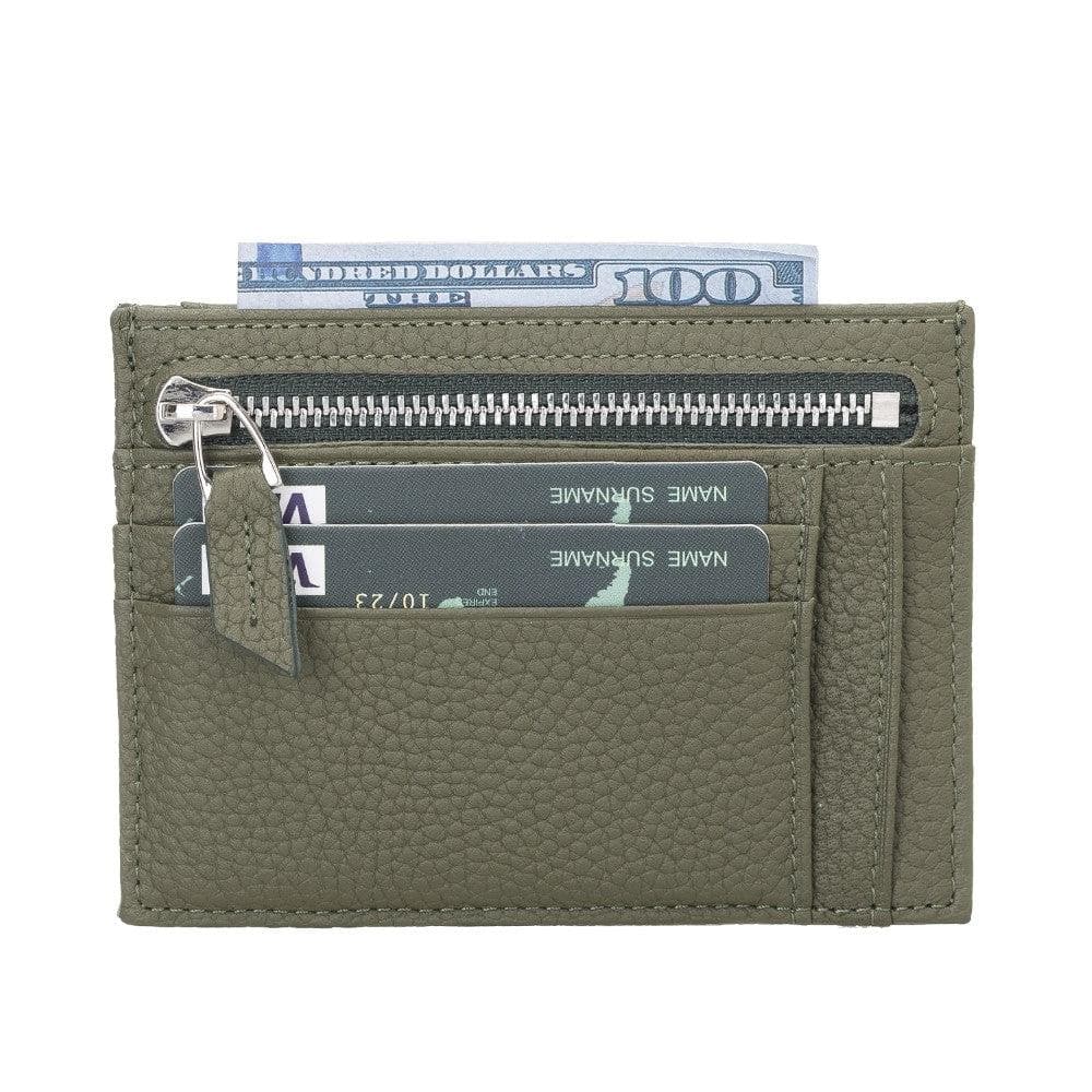 Zip Card Leather Holder