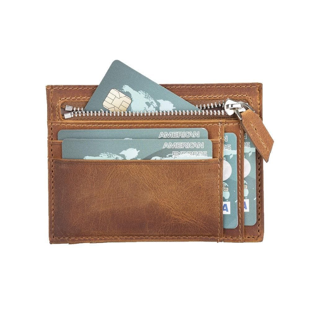Zip Card Leather Holder