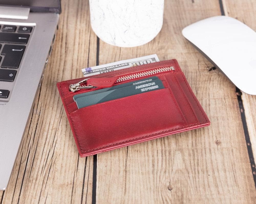 Zip Card Leather Holder