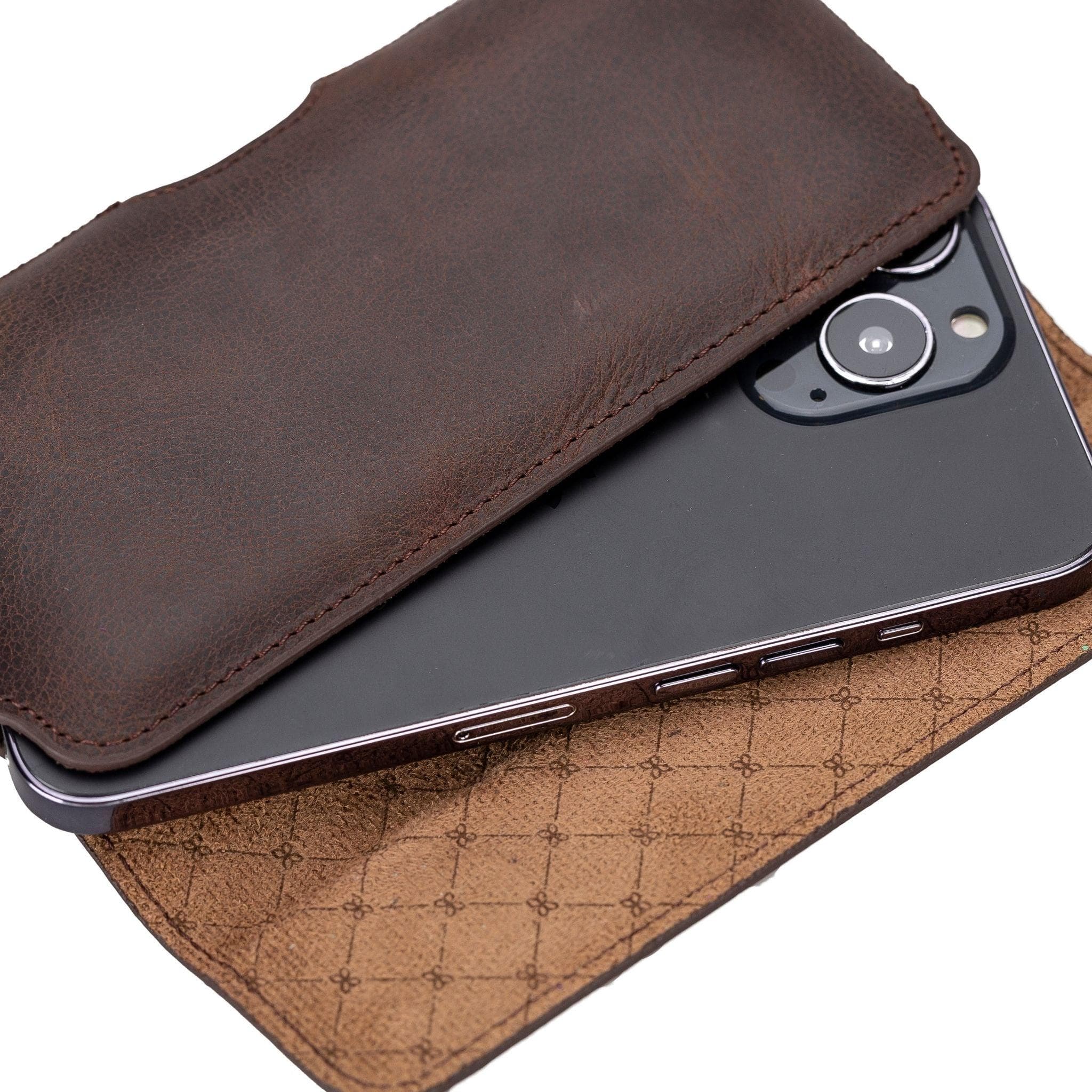 Aslant Belt Phone Leather Case