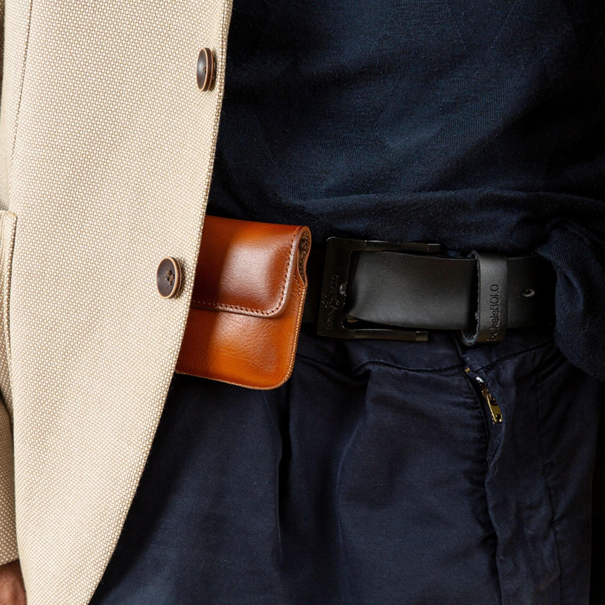 Aslant Belt Phone Leather Case