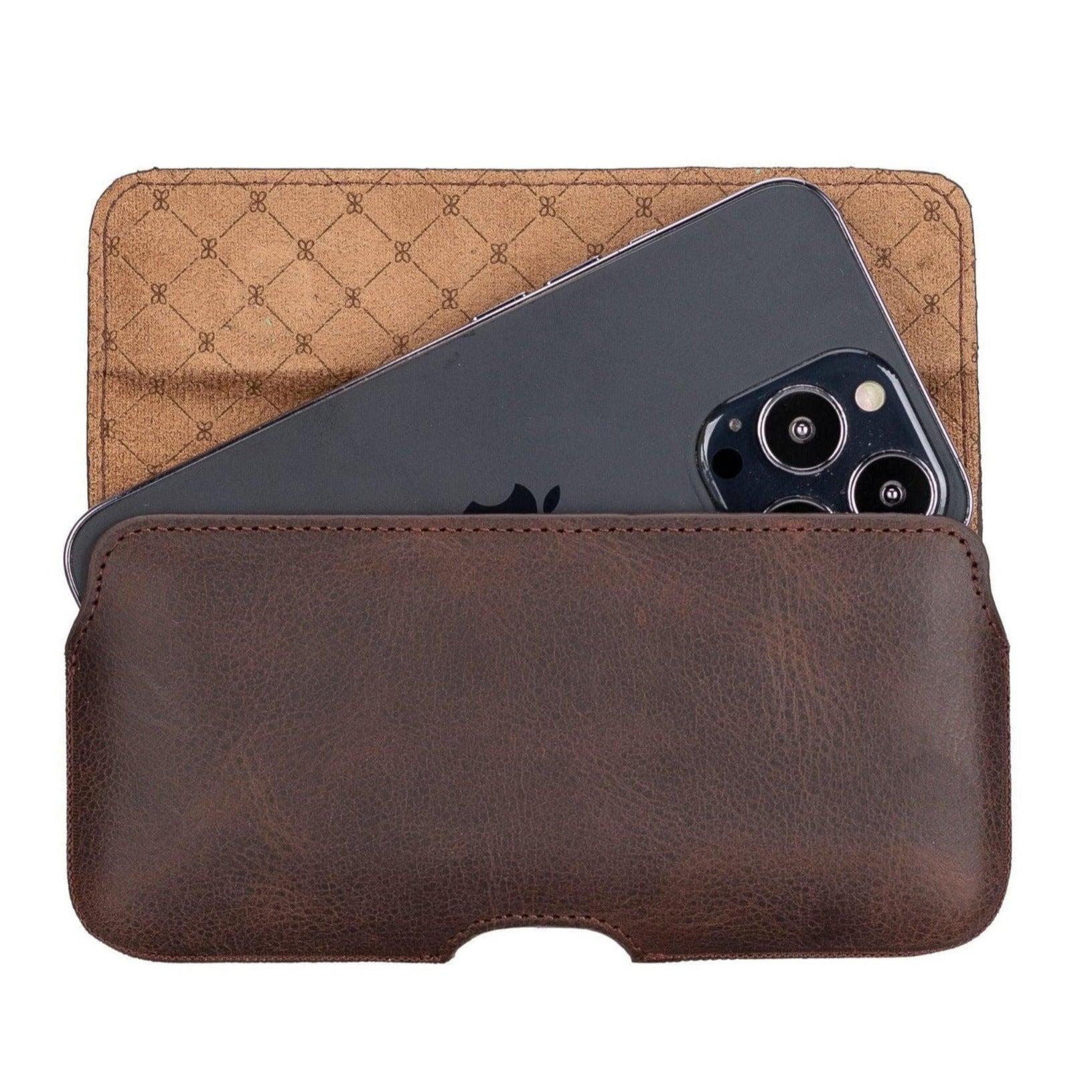 Aslant Belt Phone Leather Case
