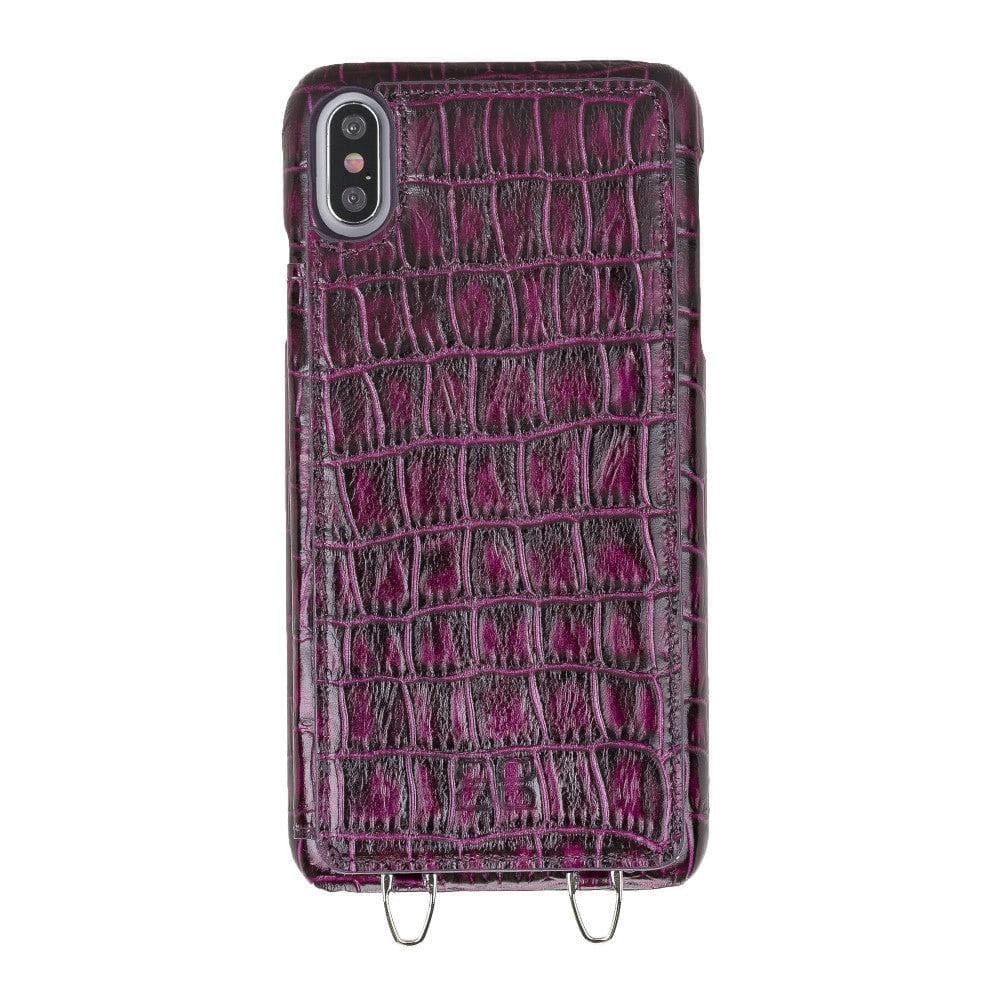 Saff iPhone XS Max Leather Case with Shoulder Strap