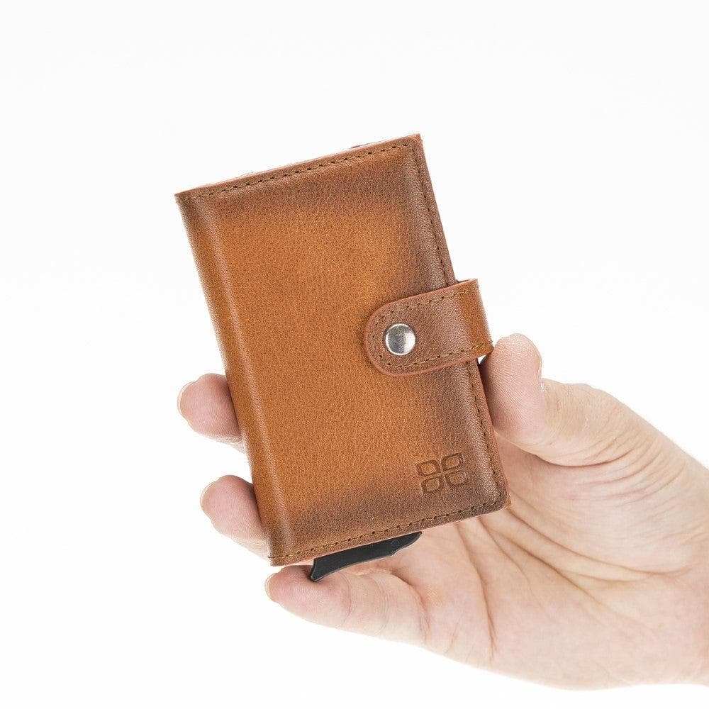 Carlov Leather Mechanical Card Holder