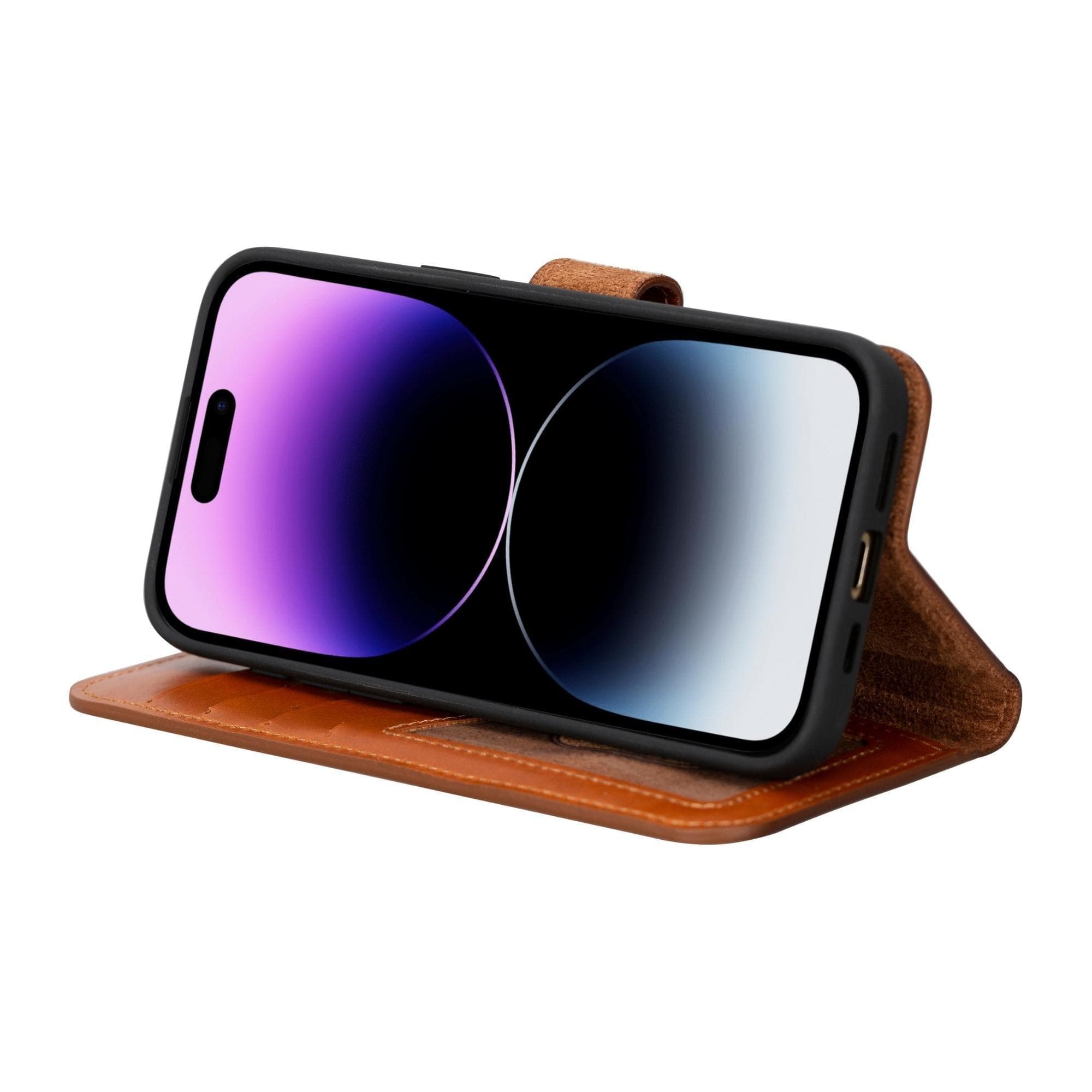 Magic iPhone 15 Pro Leather Detachable Wallet Case