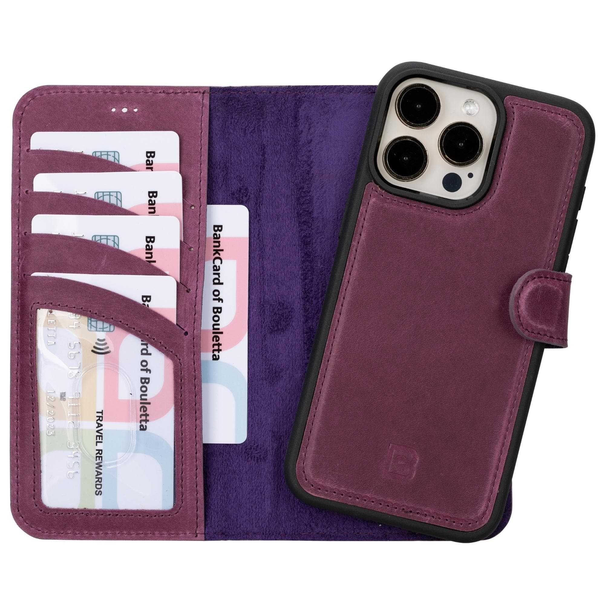 Magic iPhone 15 Pro Leather Detachable Wallet Case