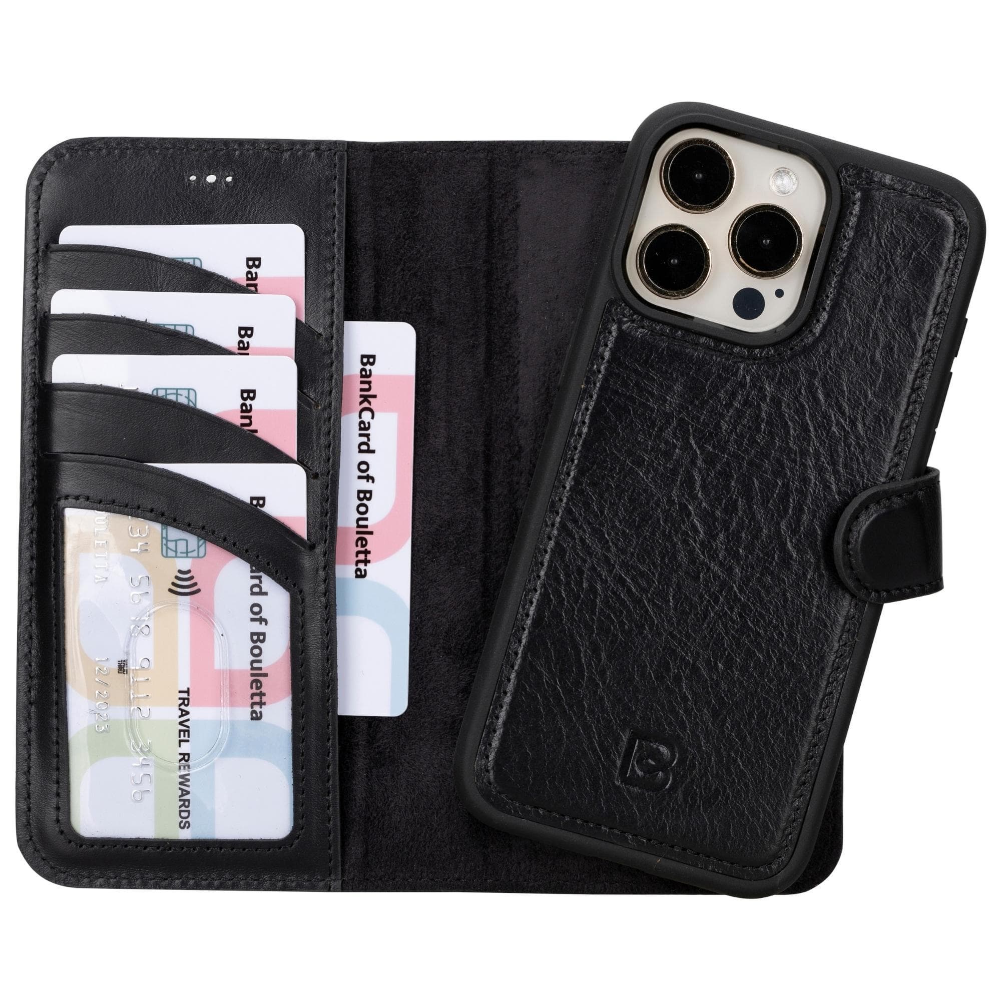 Magic iPhone 15 Pro Leather Detachable Wallet Case