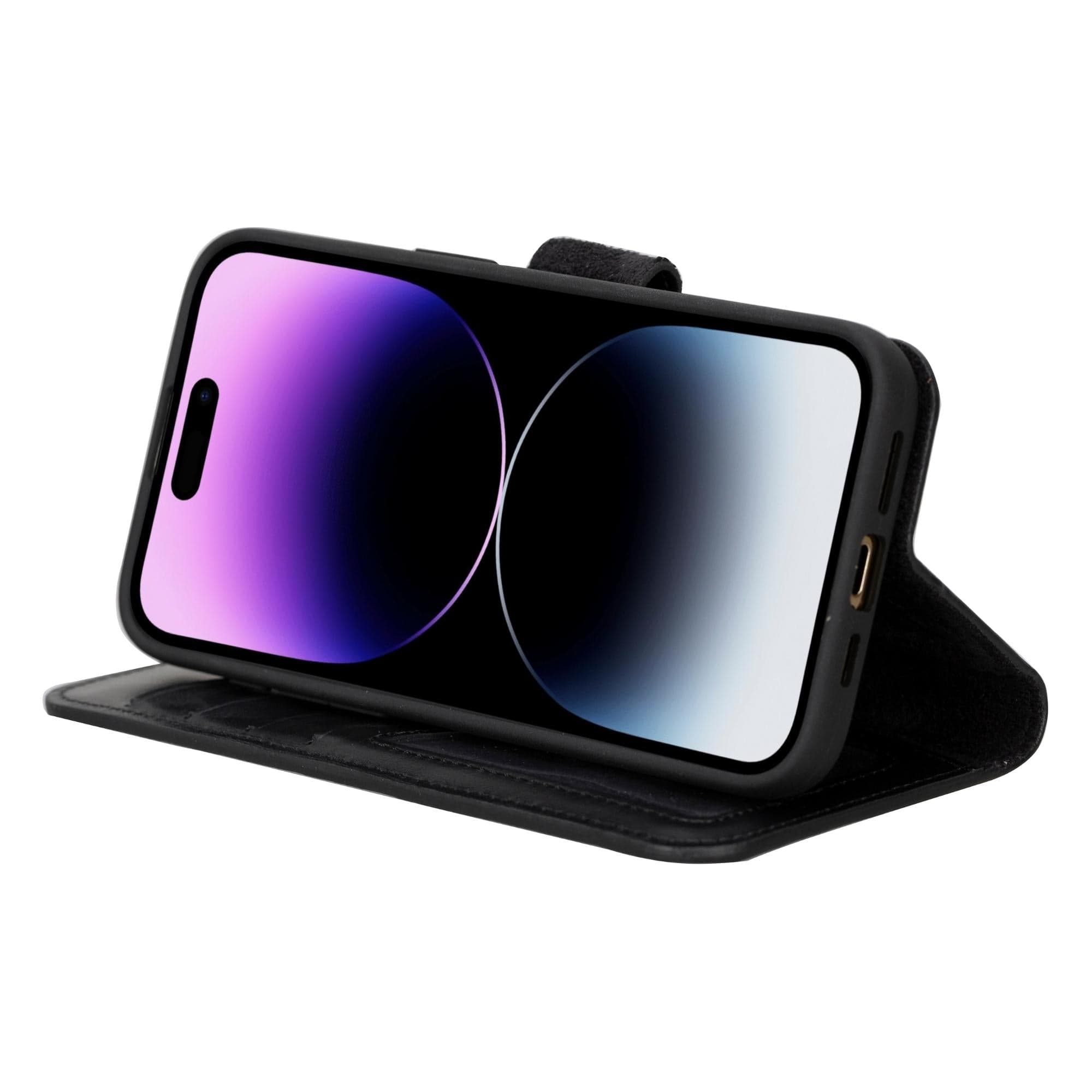 Magic iPhone 15 Pro Max Leather Detachable Wallet Case