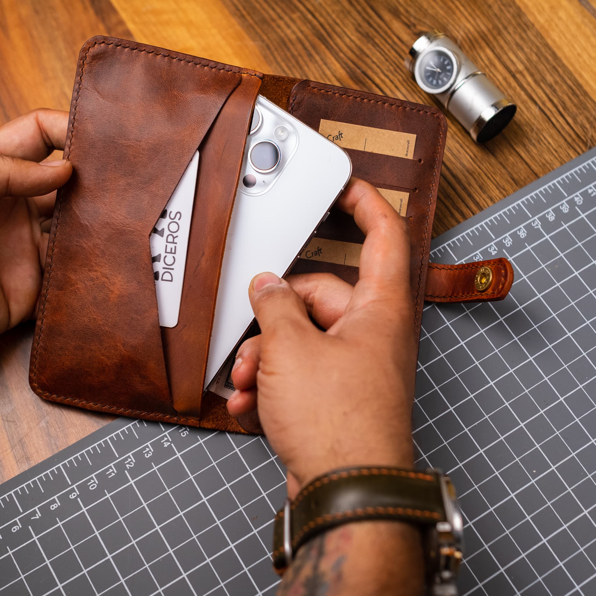 Leather Mini Organizer   Unique Gift Ideas   Boyfriend Gift   Girlfriend Gift   Father Gift
