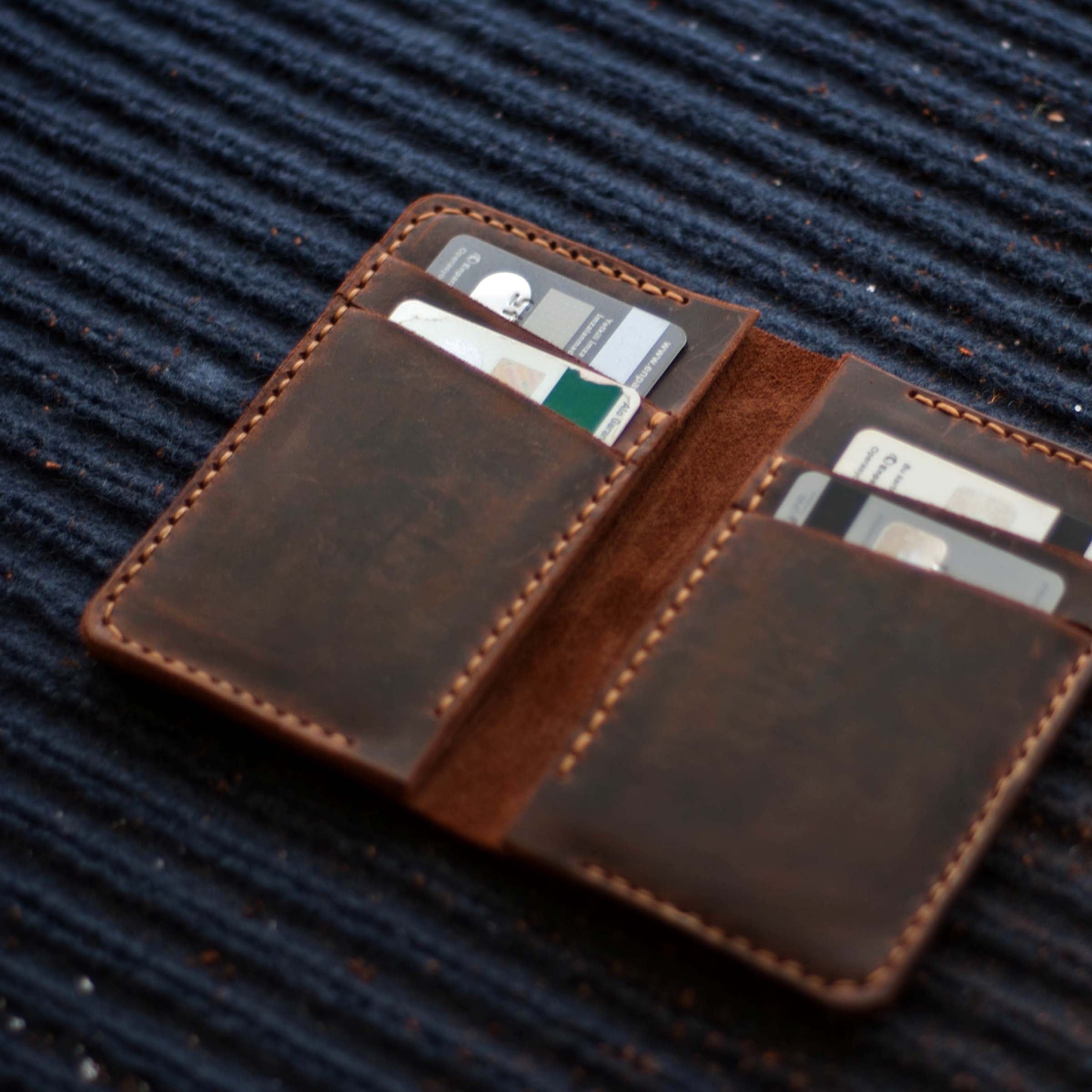 Vertical Leather Wallet