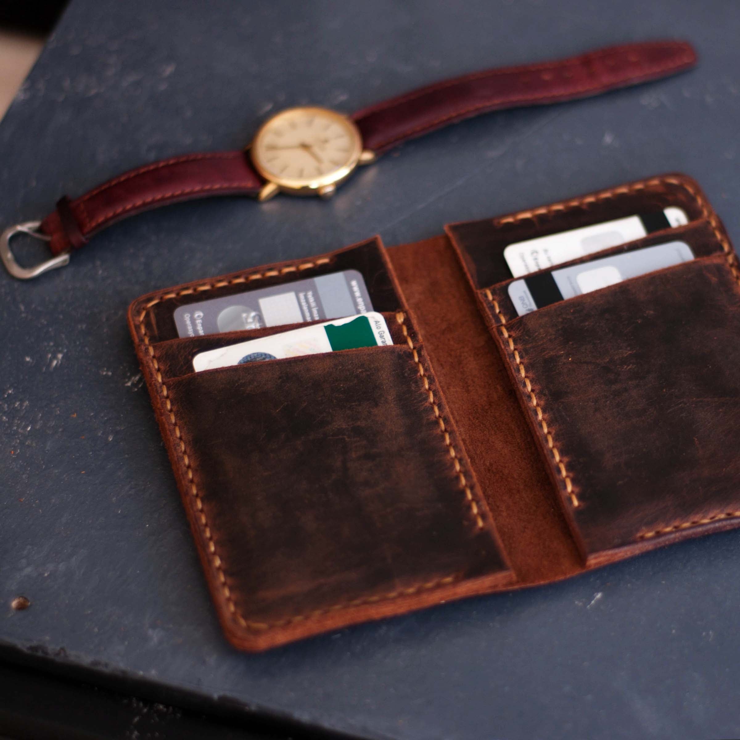Vertical Leather Wallet