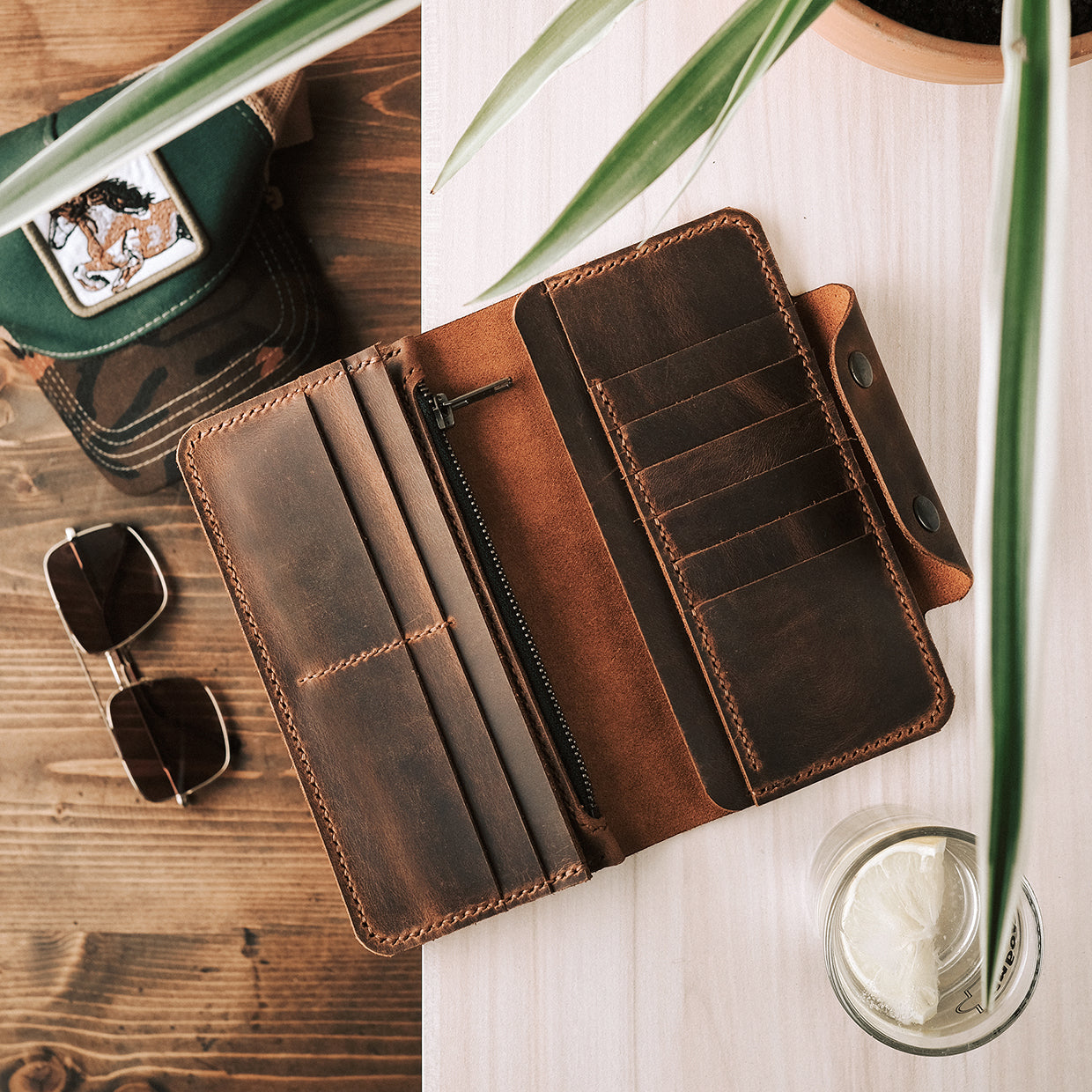 Leather Long Wallet - SIERA v2 - Trendy Designs