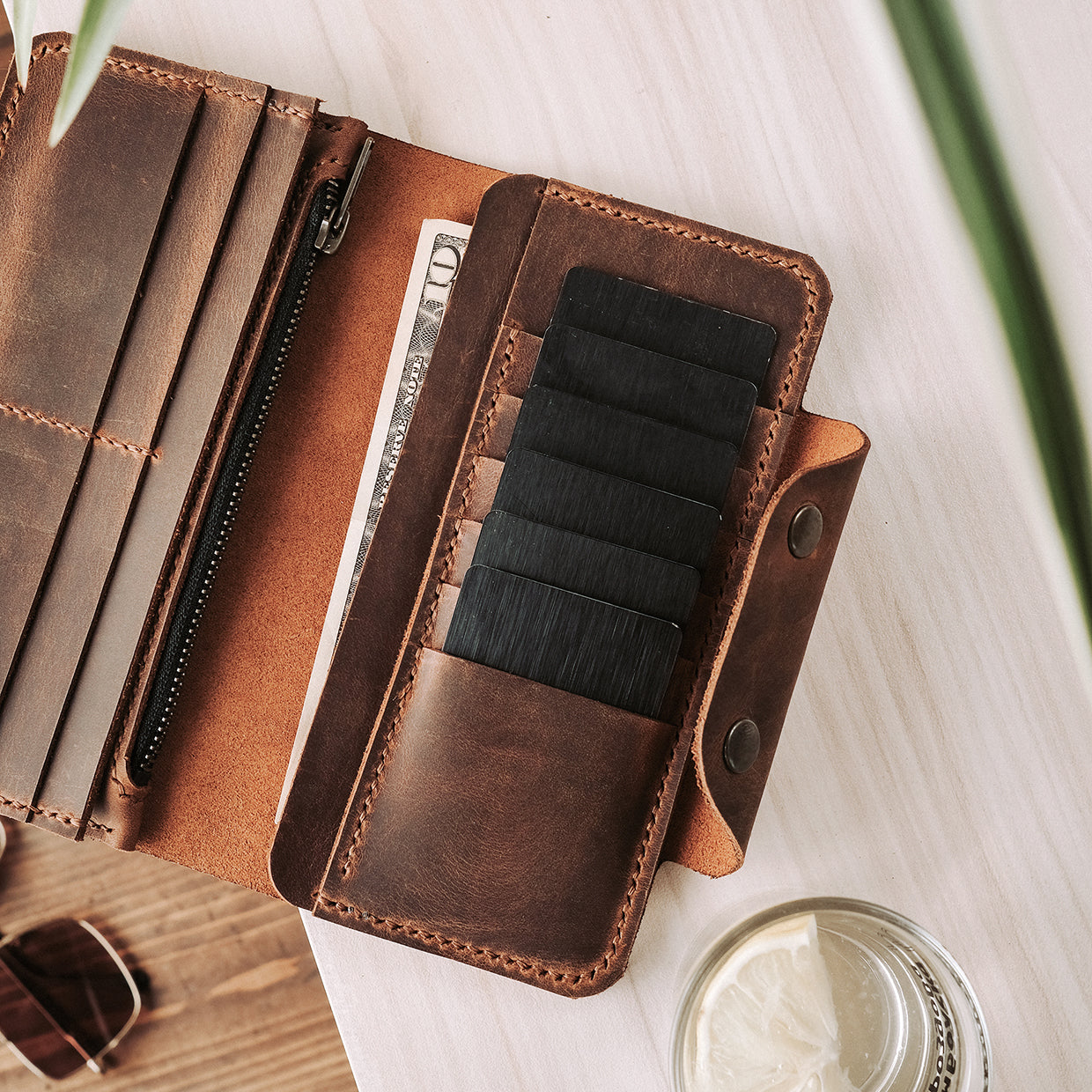 Leather Long Wallet - SIERA v2 - Trendy Designs