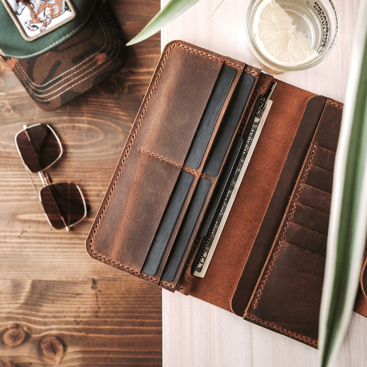 Leather Long Wallet - SIERA v2 - Trendy Designs
