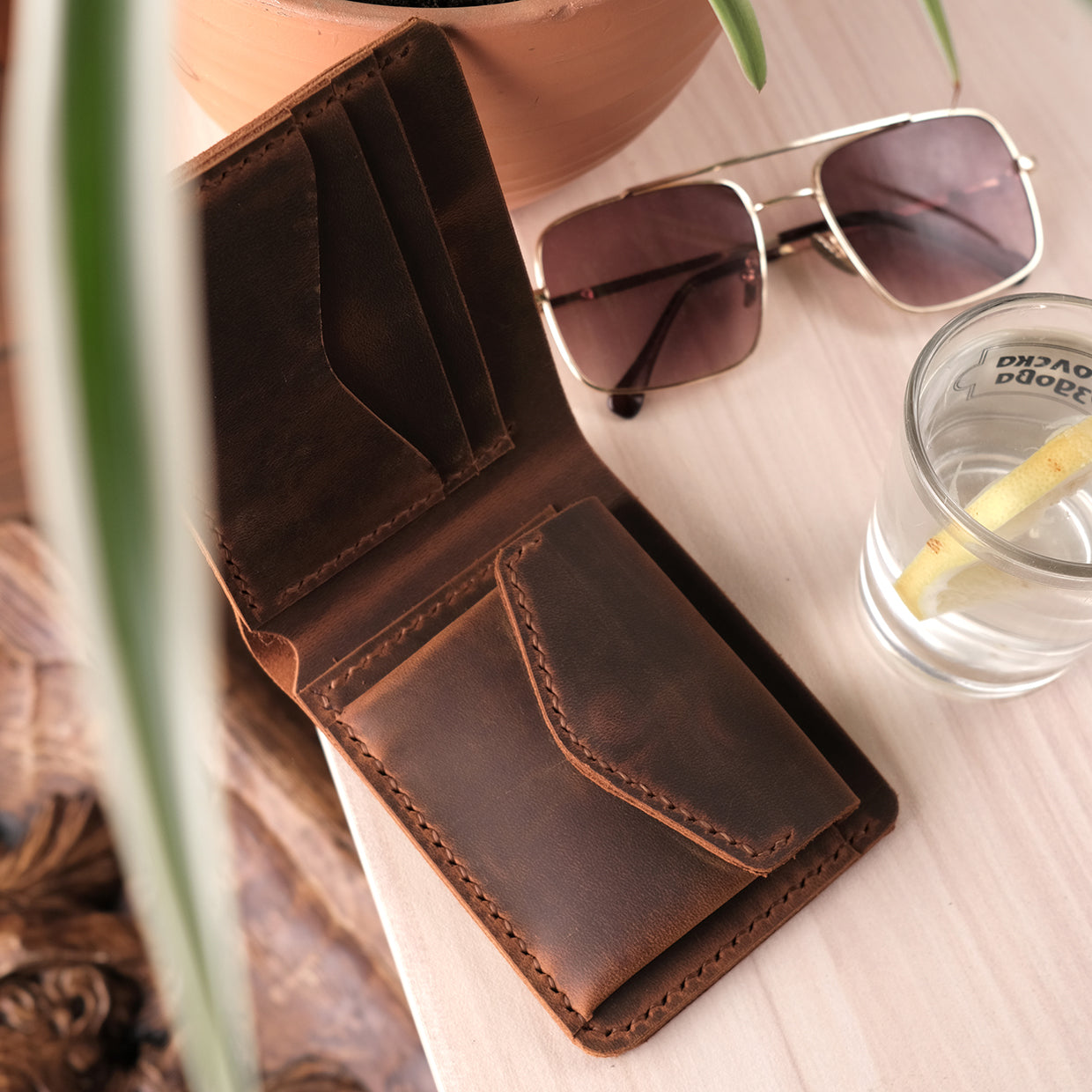 Leather folding wallet - RIO - Gift Inspirations