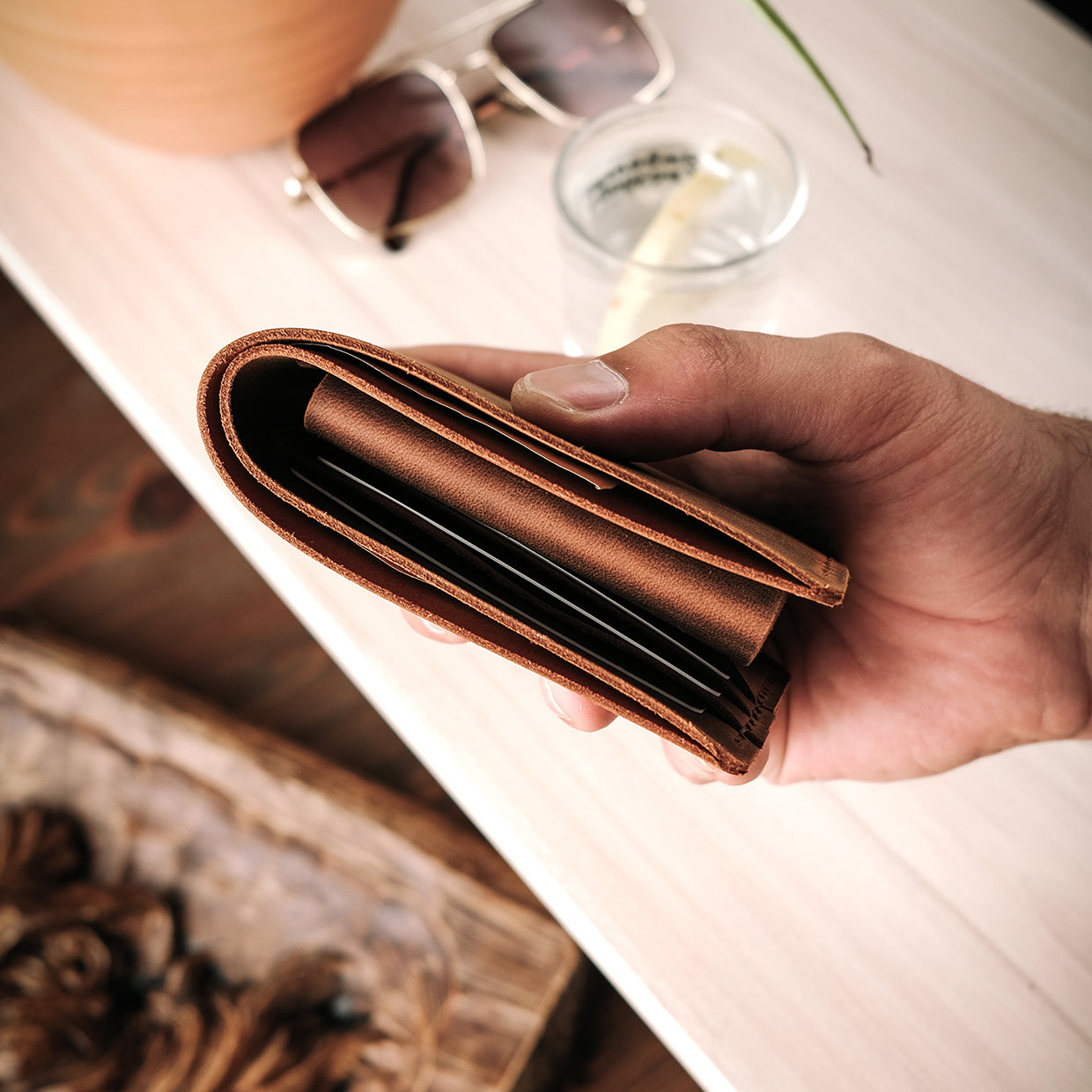 Leather folding wallet - RIO - Gift Inspirations