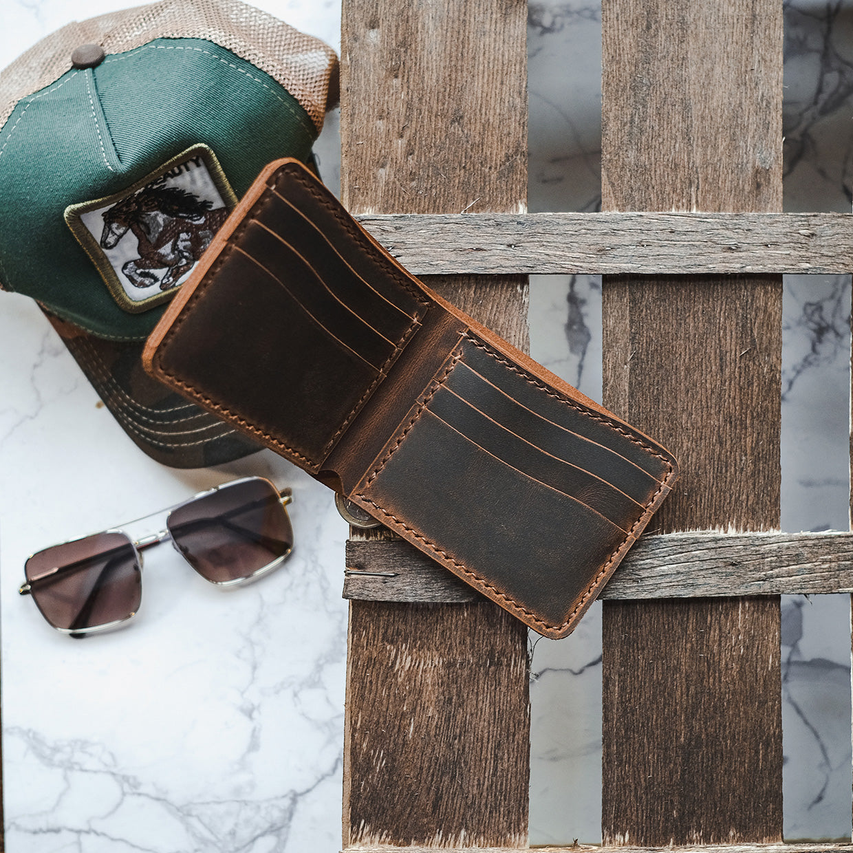 Leather folding wallet - FREY - Exclusive Styles