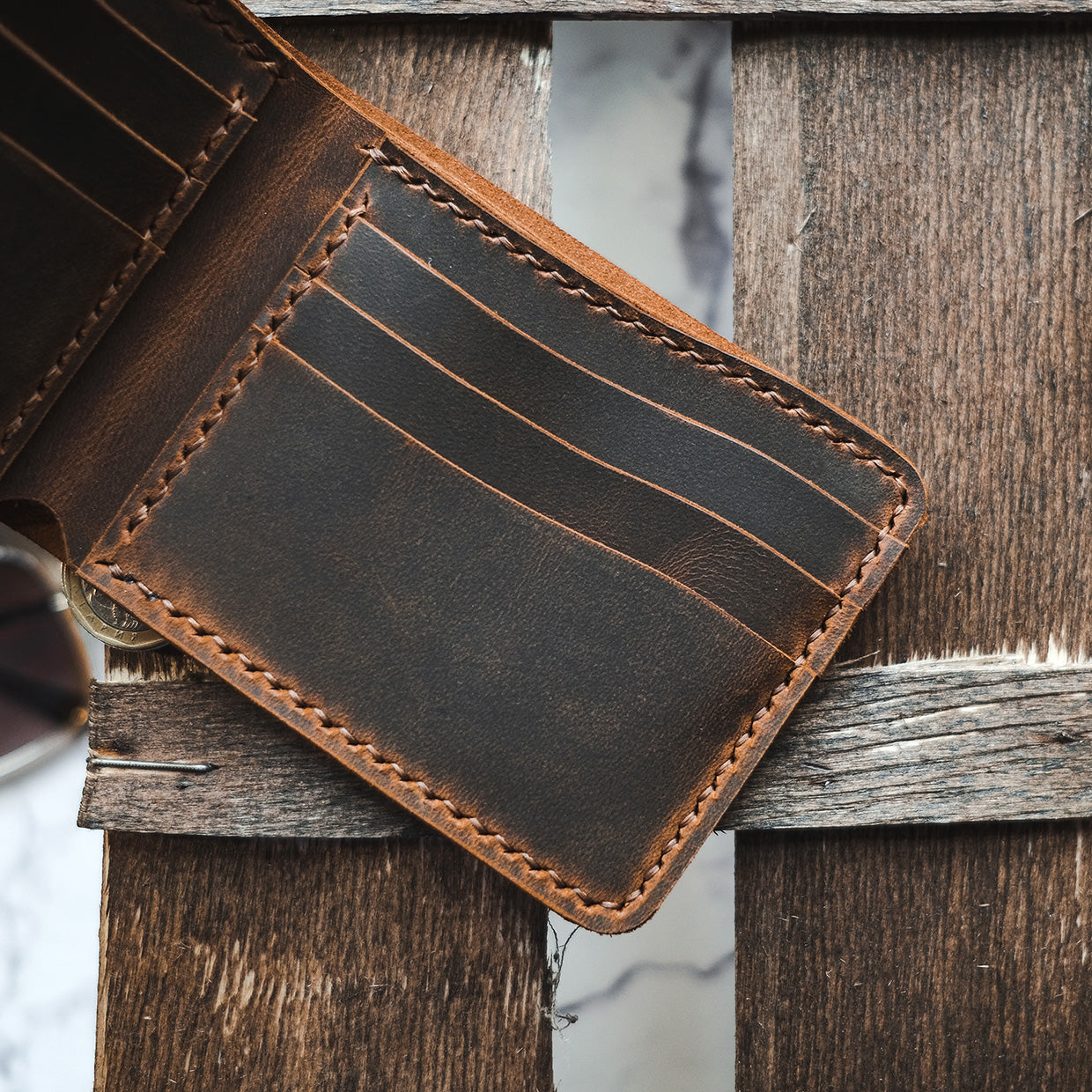 Leather folding wallet - FREY - Exclusive Styles