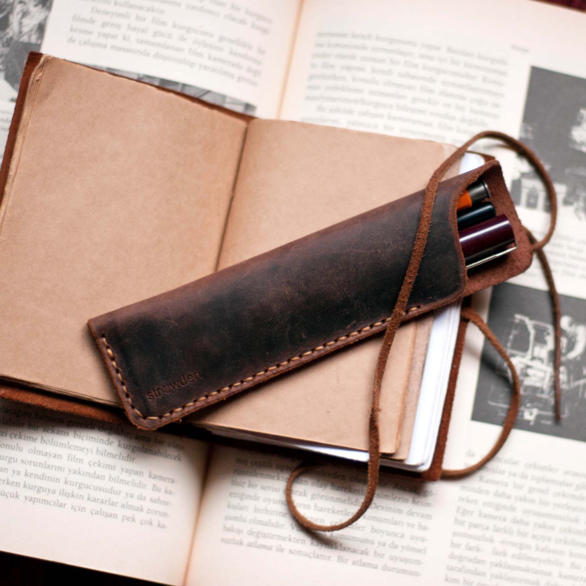 Leather Slim Pen Holder