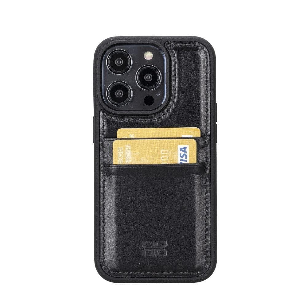 Flex Cover Leather iPhone 15 Pro Case with Card Holder