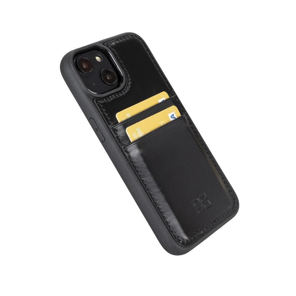 Flex Cover Leather iPhone 15 Pro Case with Card Holder