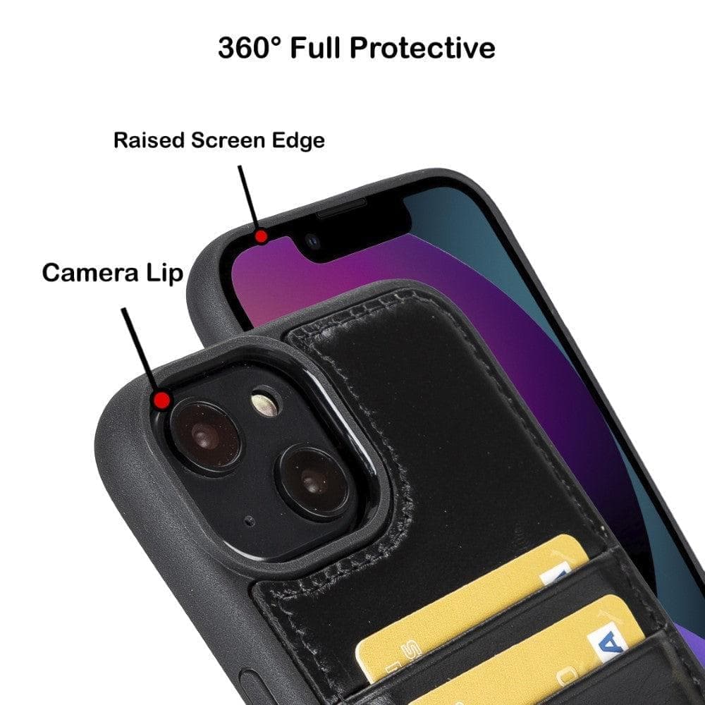 Flex Cover Leather iPhone 15 Case with Card Holder