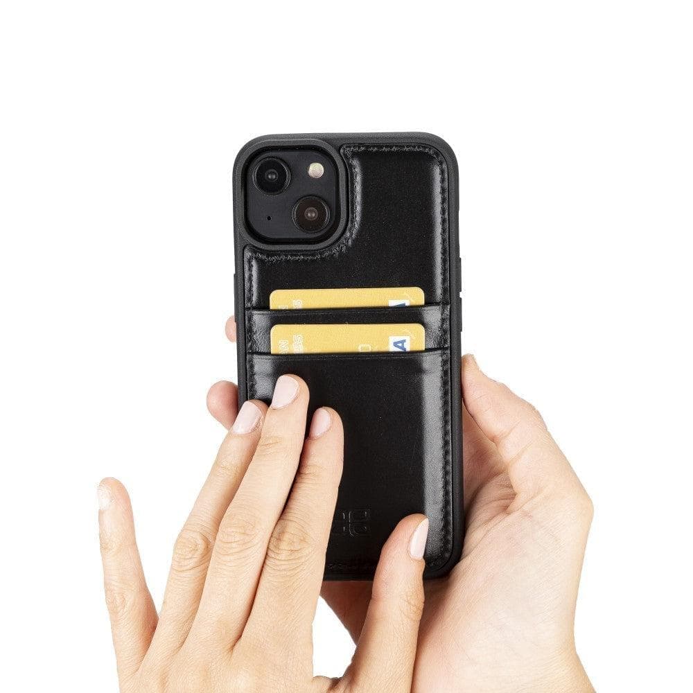 Flex Cover Leather iPhone 15 Case with Card Holder