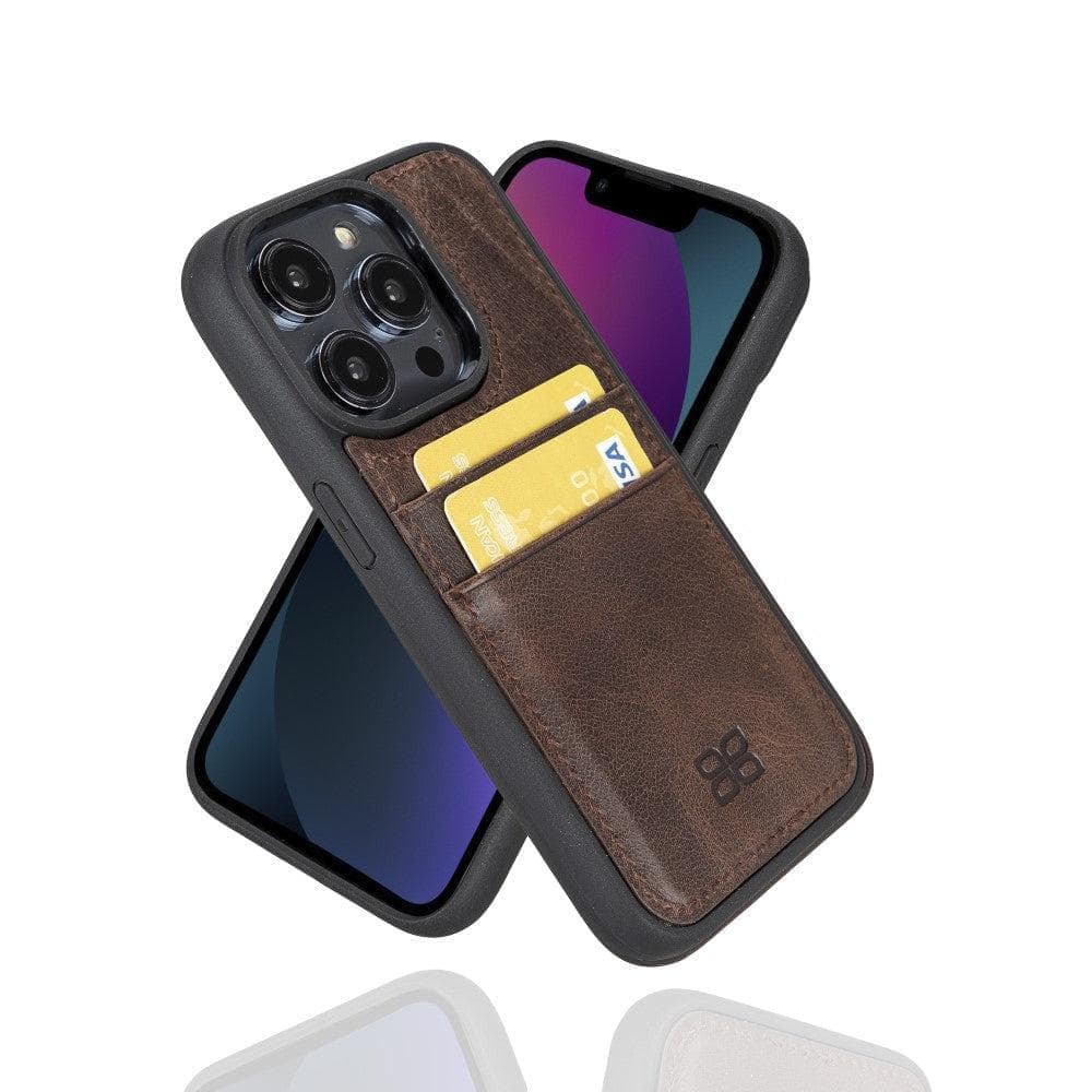 Flex Cover Leather iPhone 15 Pro Case with Card Holder