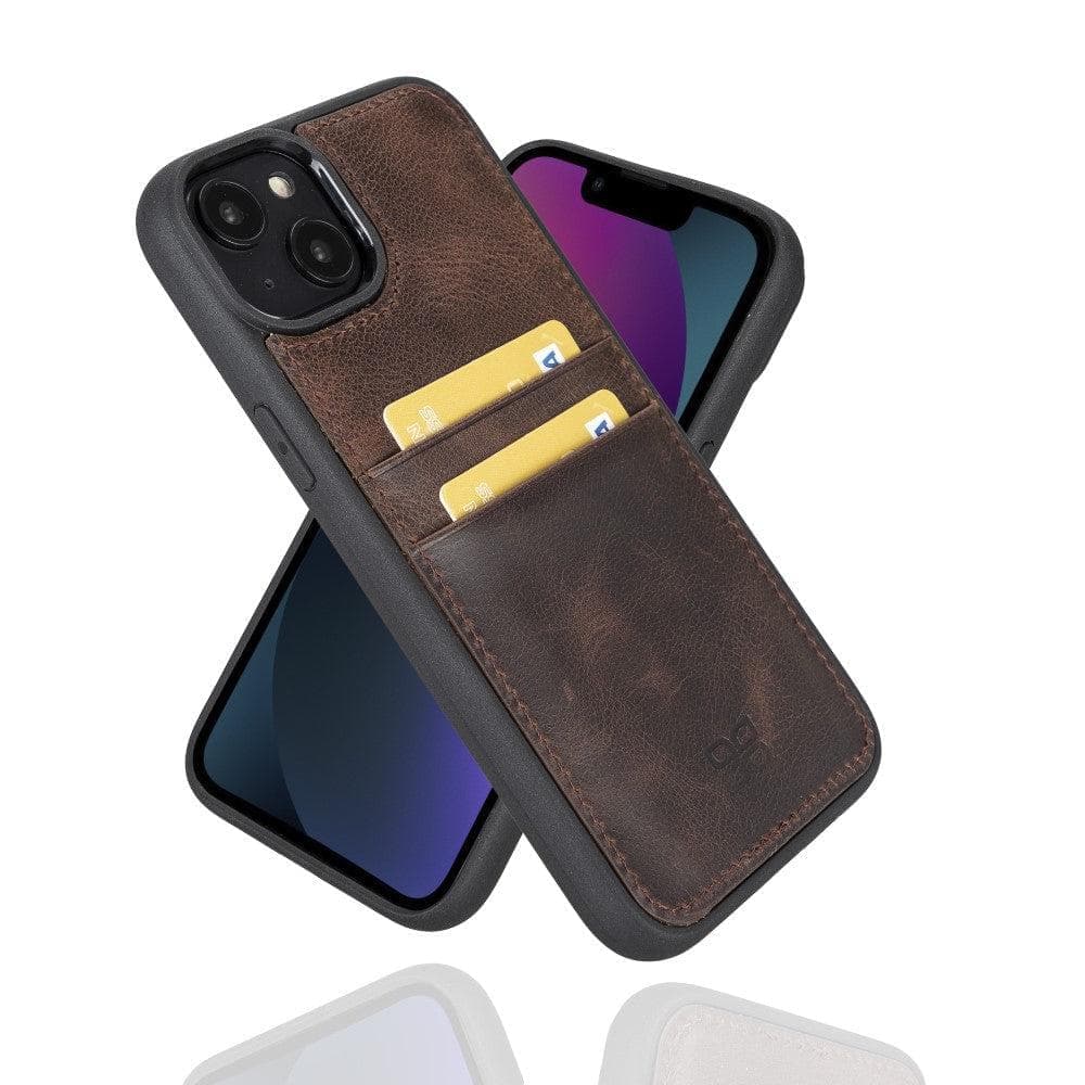 Flex Cover Leather iPhone 15 Plus Case with Card Holder