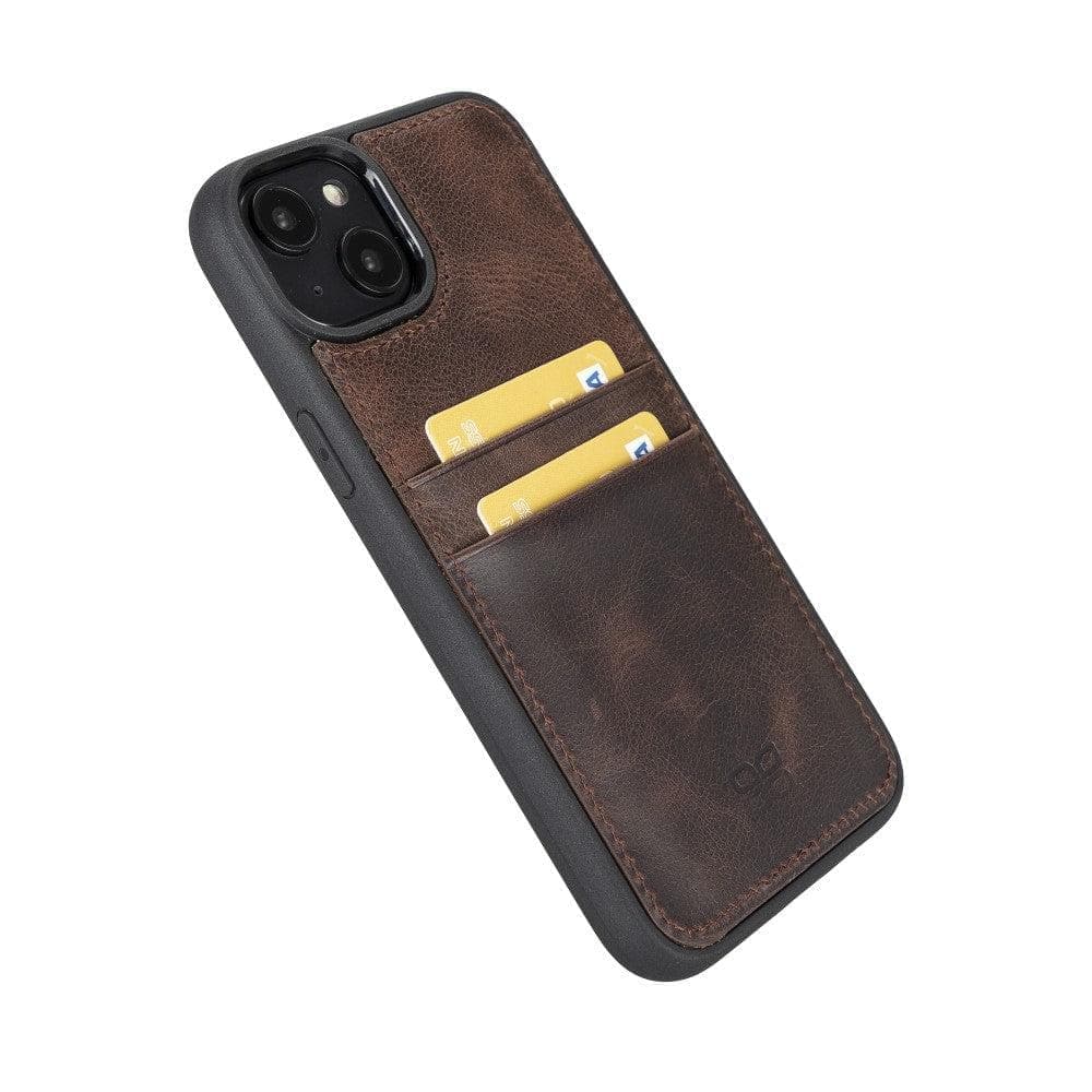 Flex Cover Leather iPhone 15 Pro Case with Card Holder