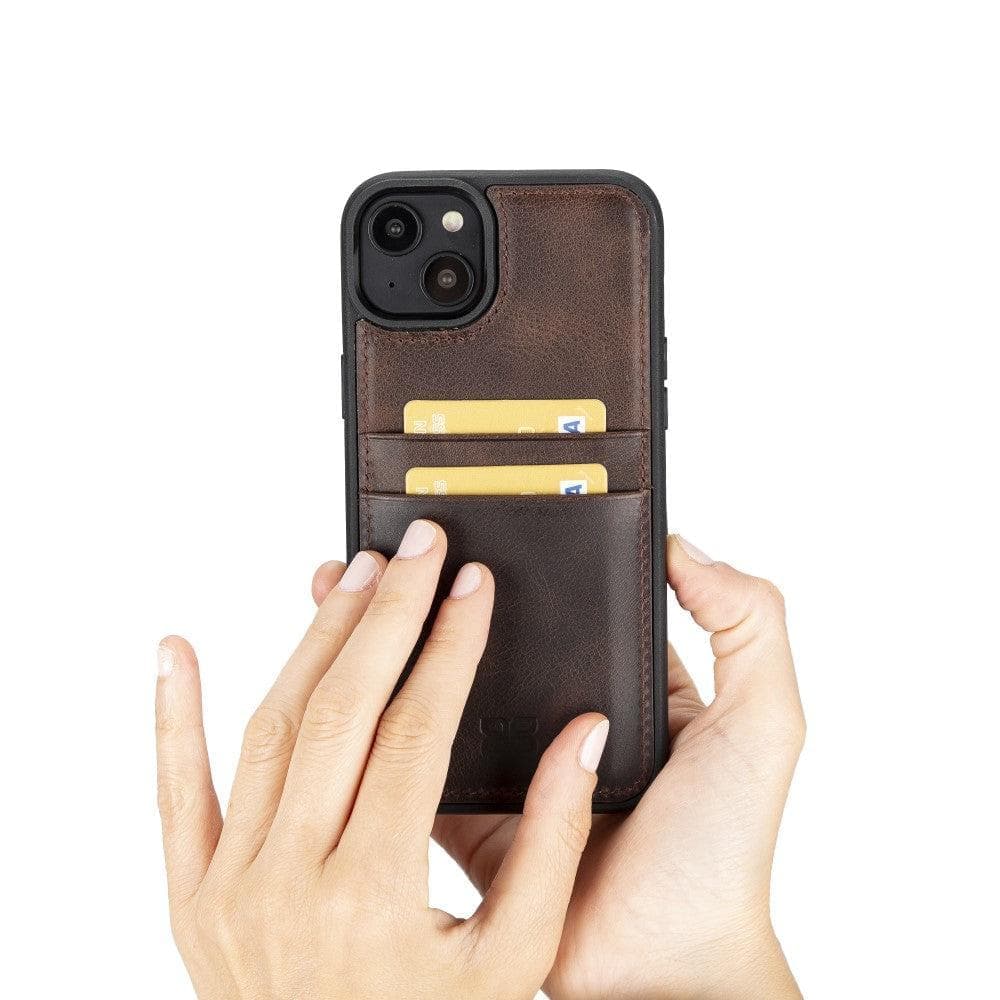 Flex Cover Leather iPhone 15 Pro Case with Card Holder
