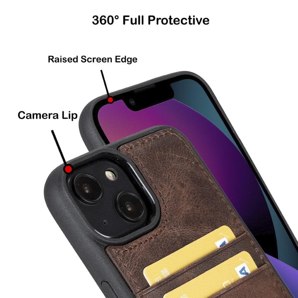 Flex Cover Leather iPhone 15 Pro Case with Card Holder