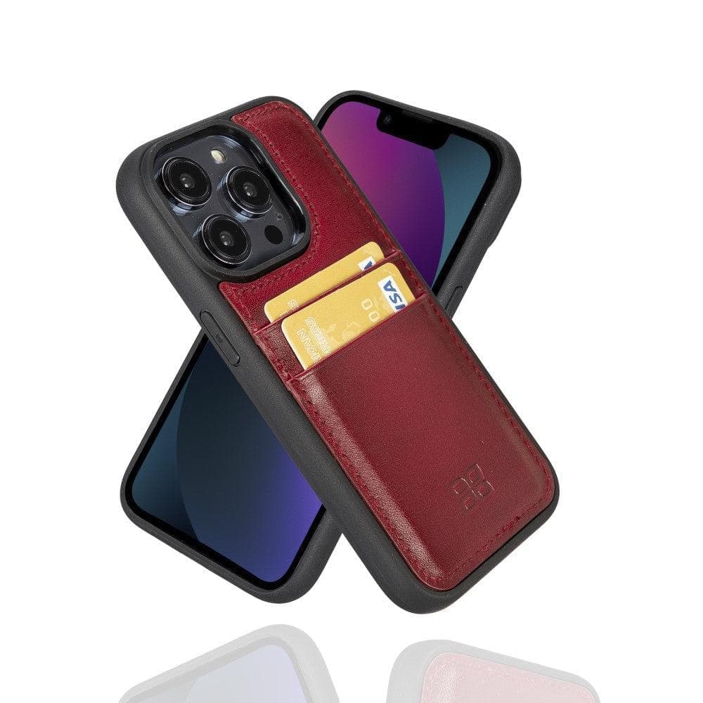 Flex Cover Leather iPhone 15 Pro Case with Card Holder